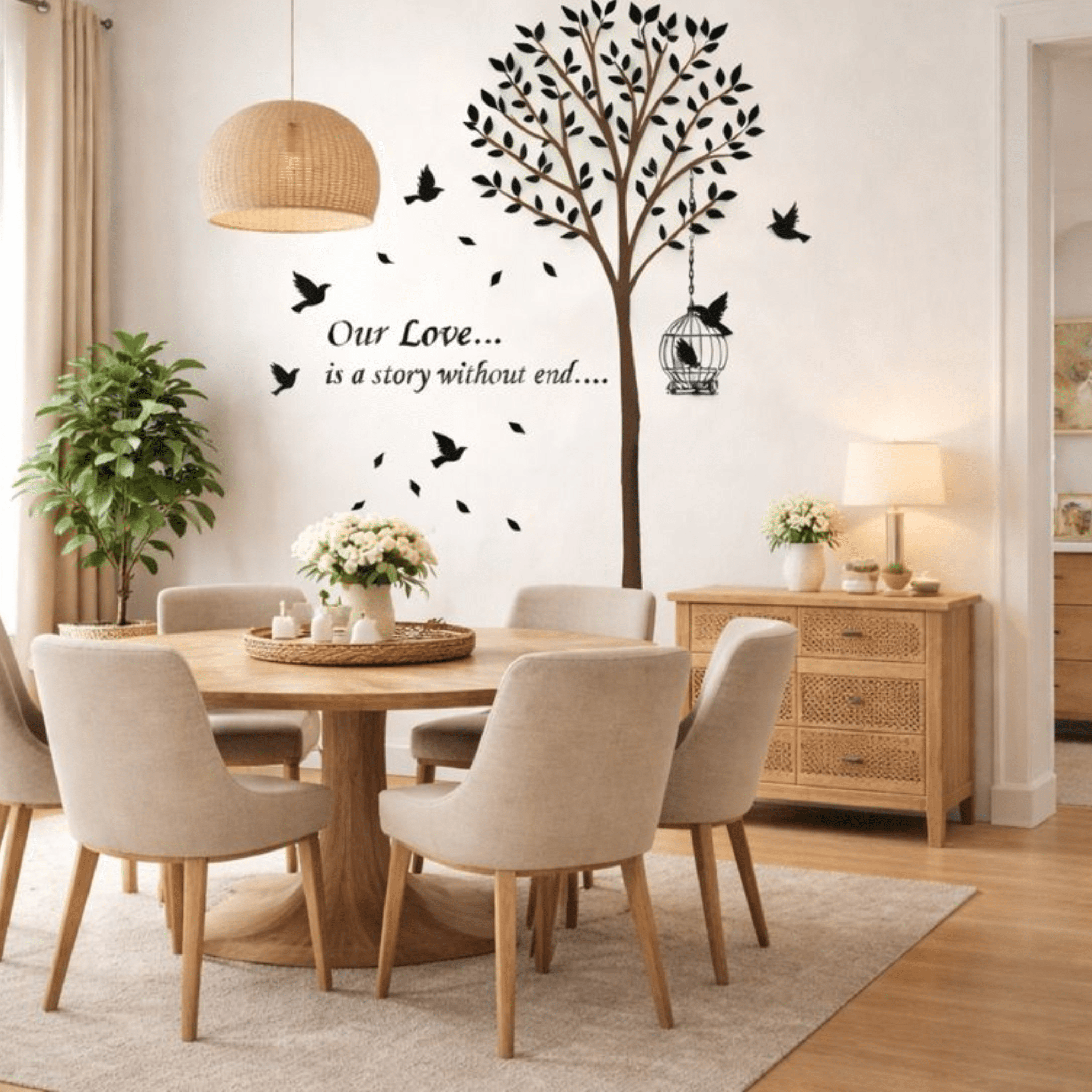  Tree wall decal application